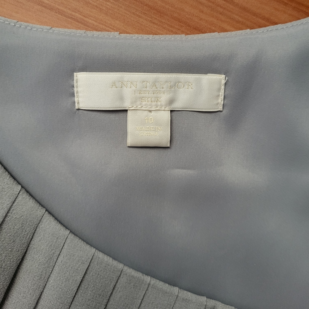 Ann Taylor Light Gray Midi Dress - Picture 9 of 11